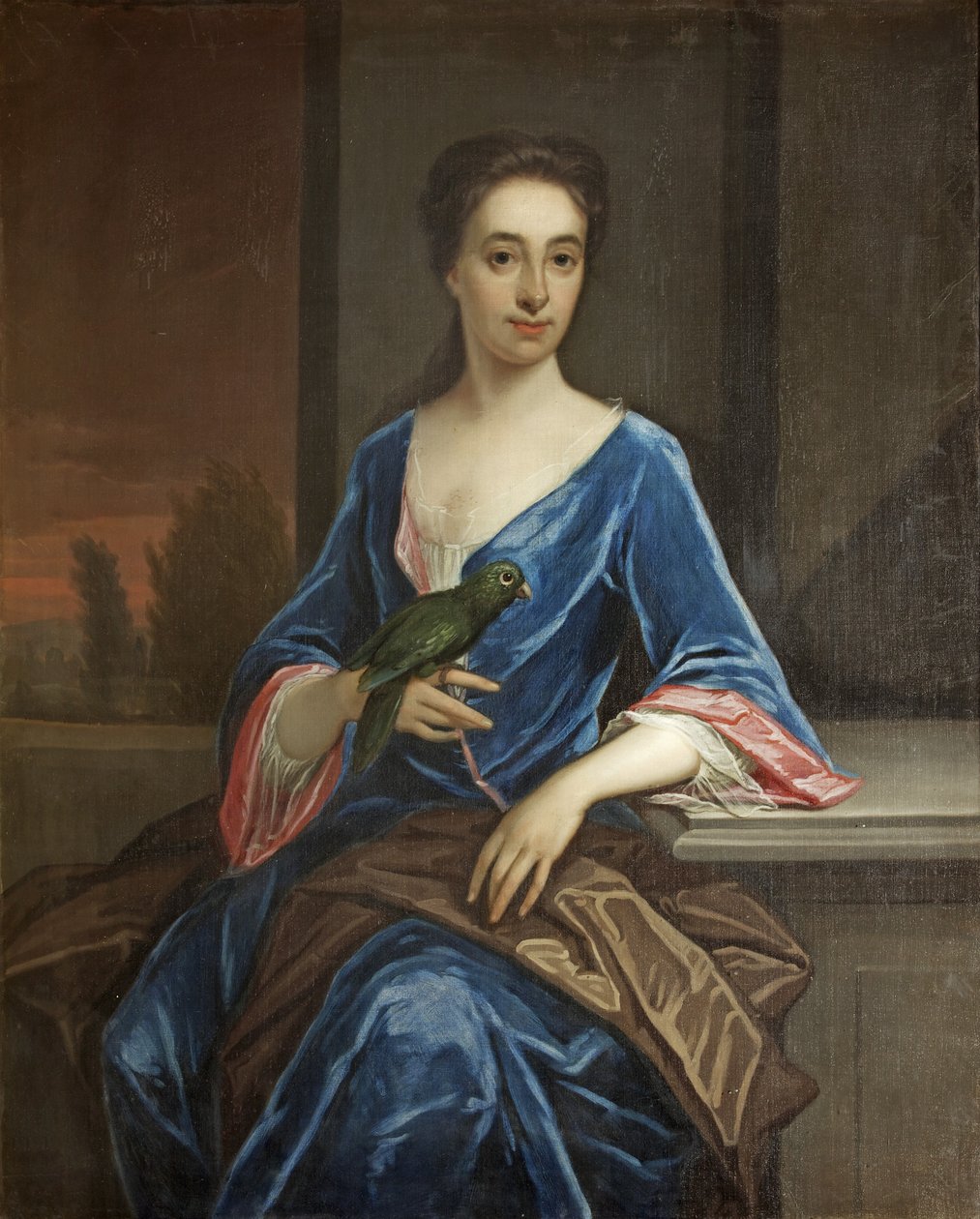 Porträtt av Ann Pym (olja på duk) av British School