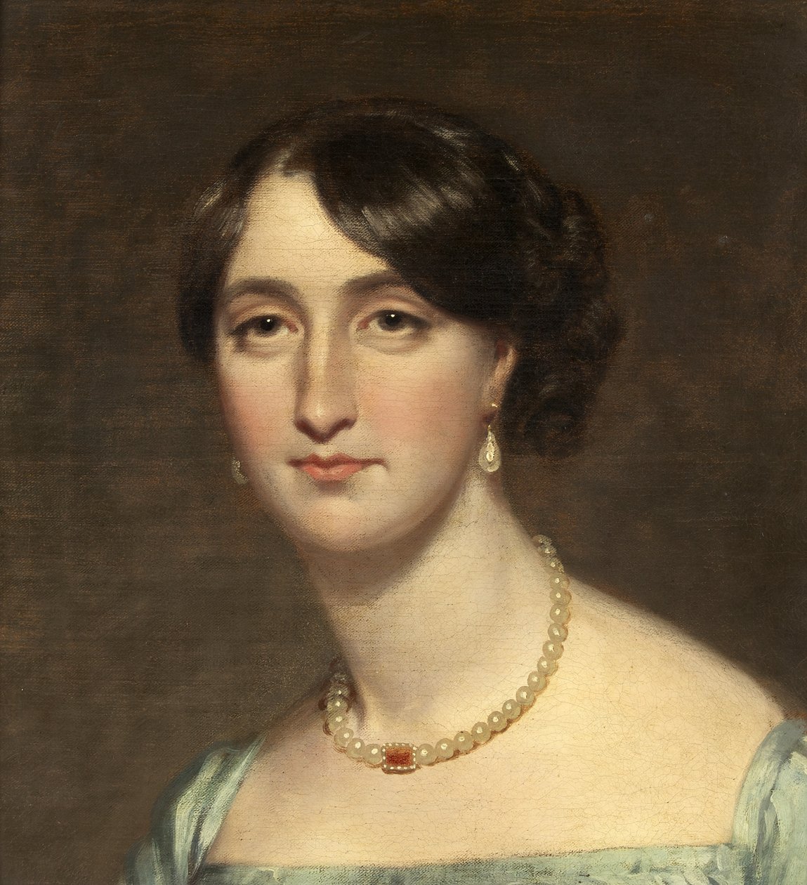 Porträtt av Fanny Kemble, ca 1830 (olja på duk) av British School