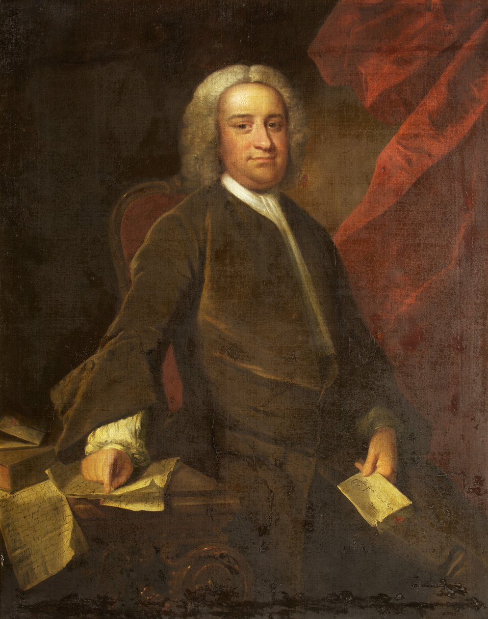 Porträtt av Harford Lloyd (olja på duk) av British School