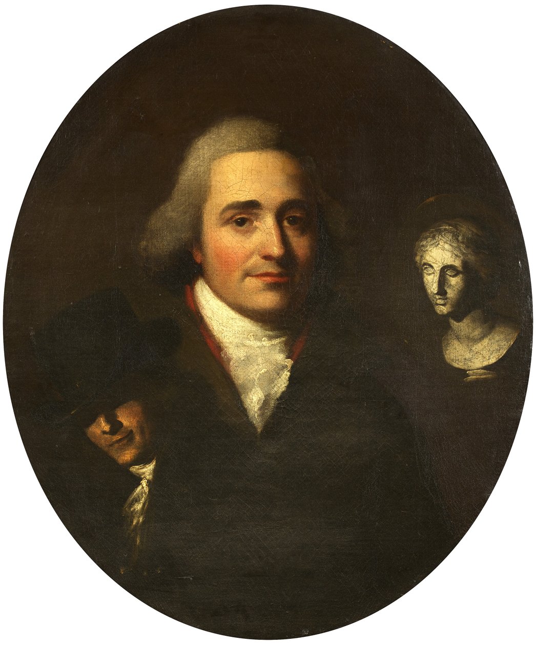 Porträtt av en skulptör, ca 1765 (olja på duk) av British School