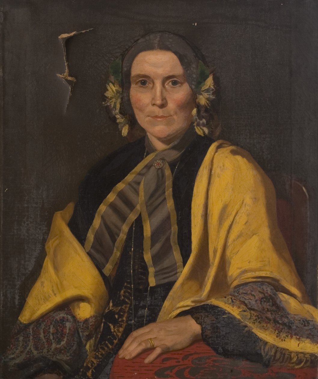 Porträtt av en okänd kvinna, ca 1840 (olja på duk) av British School