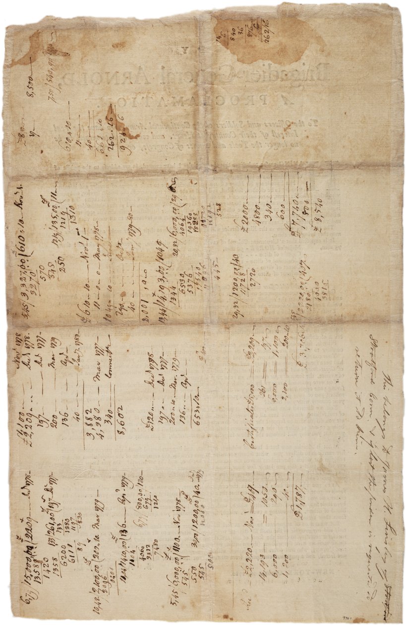 Kungörelse till officerare och soldater från den kontinentala armén, 20 oktober 1780 av British School