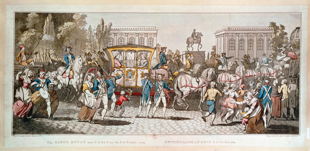Ludvig XVI:s återkomst till Paris ... (gravyr) av British School