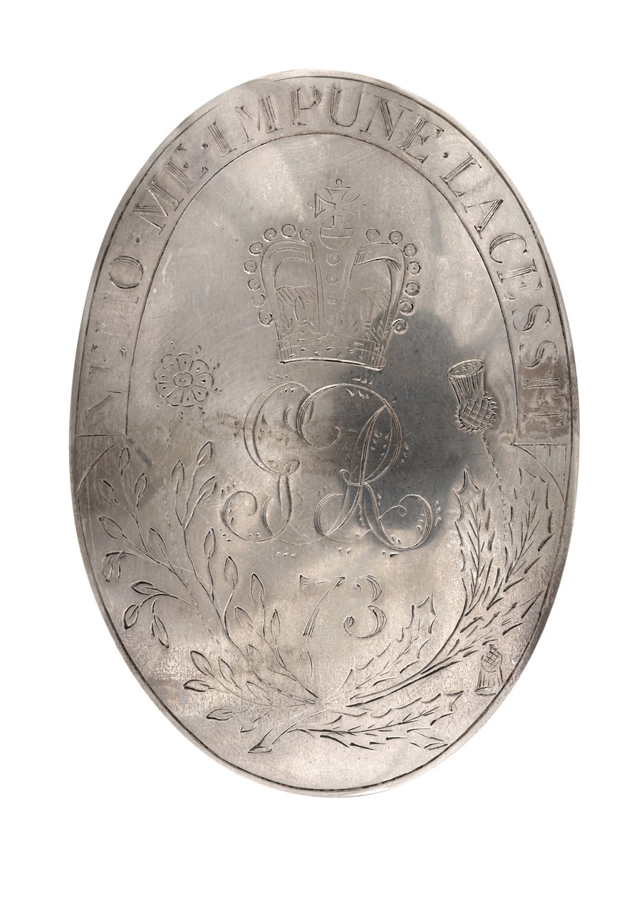 Axelbältesplatta, 73:e (Highland) Regiment of Foot, c.1788 (axelbältesplatta) av British School
