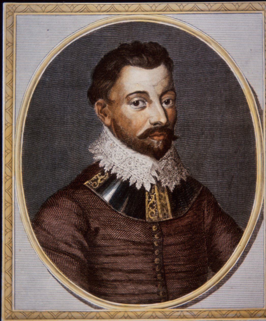 Sir Francis Drake, handlare och kapare (färgad gravyr) av British School