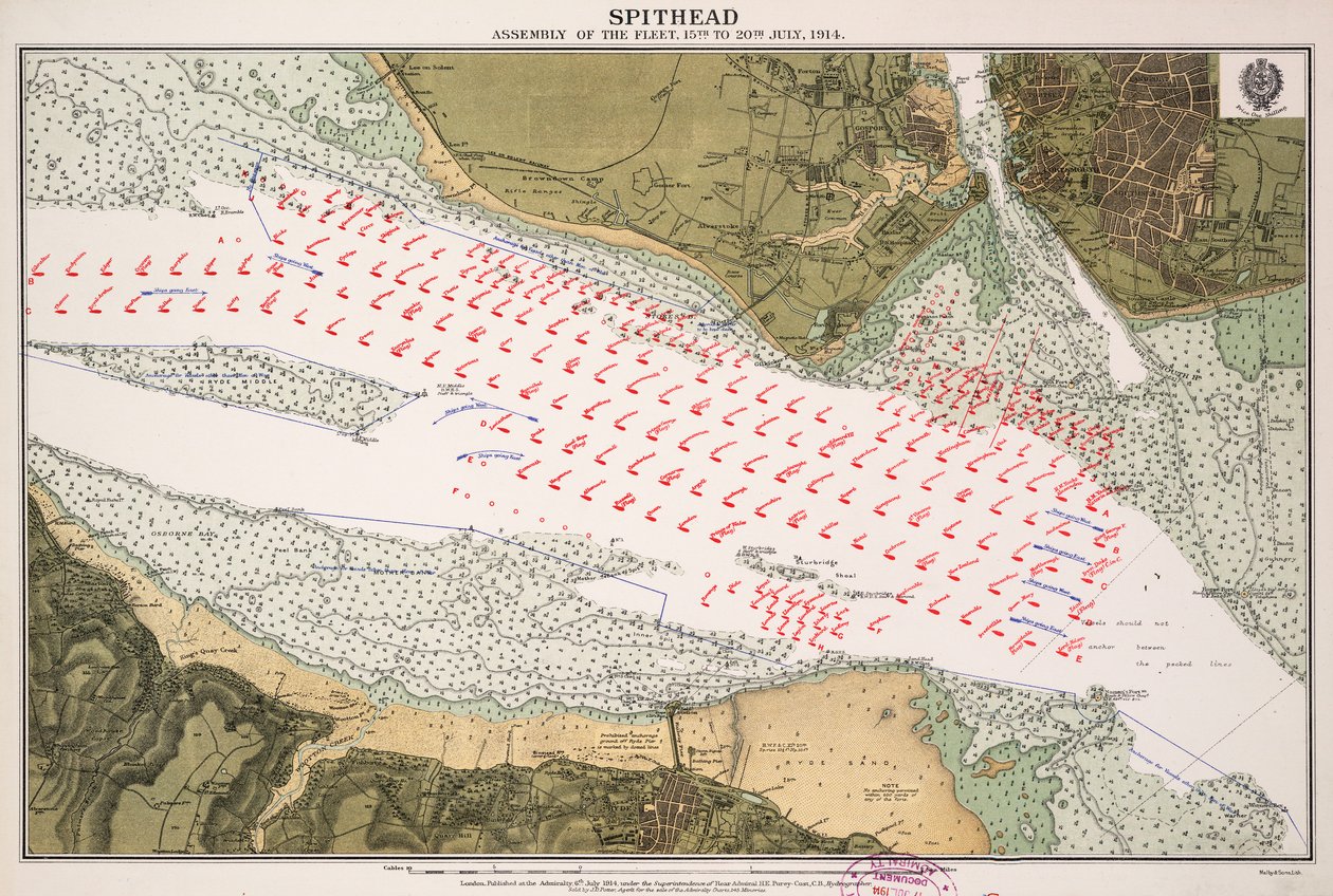 Flottans samling i Spithead 15-20 juli 1914 av British School