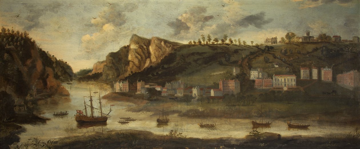 The Hot Wells, Bristol, ca 1800 (olja på duk) av British School