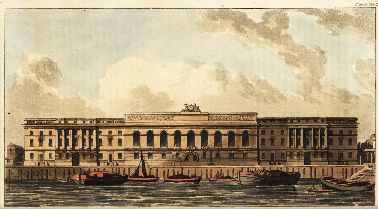The New Custom House vid Themsen, London av British School