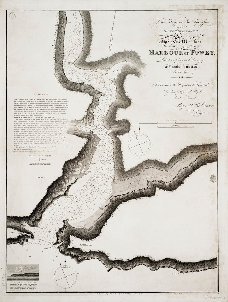Hamnen i Fowey, Cornwall av British School