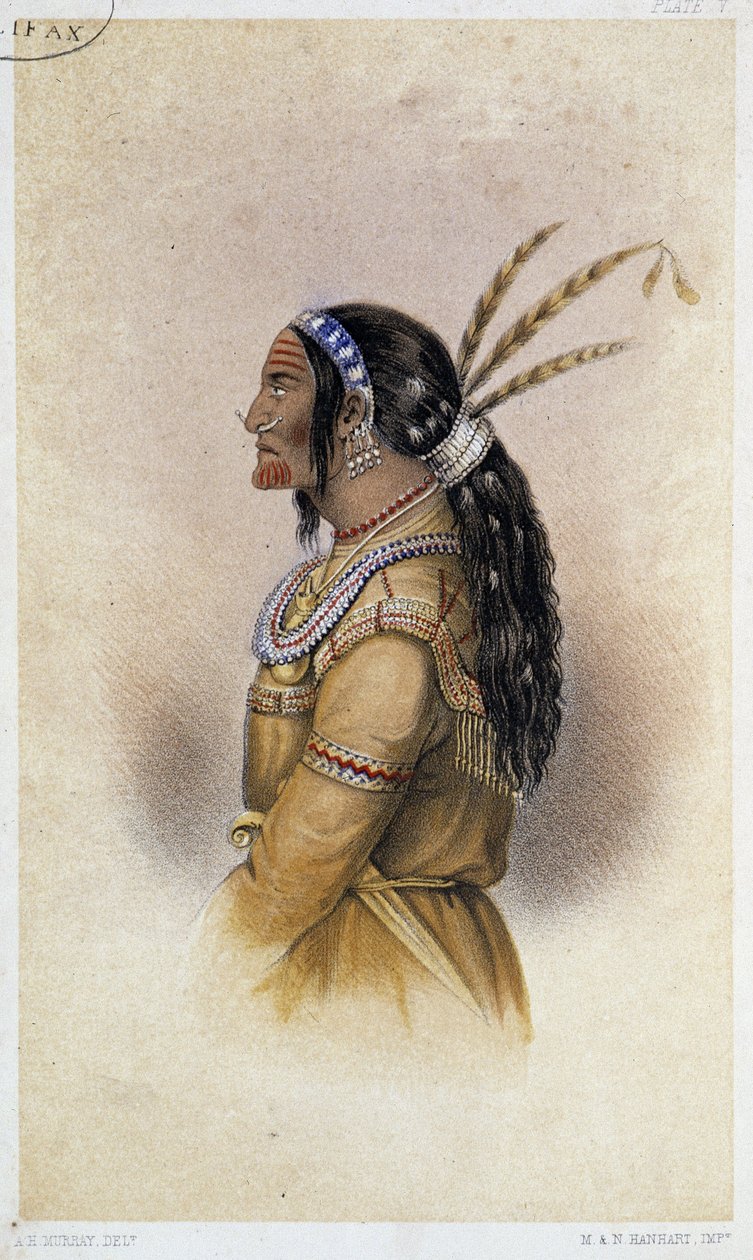 Krigaren Kuteka Kutchin. i "" Artic Searching Expedition: en journal över en båtresa genom Ruperts land och det arktiska havet på jakt efter upptäcktsfartygen under befäl av Sir John Franklin" av Sir John Richardson av British School