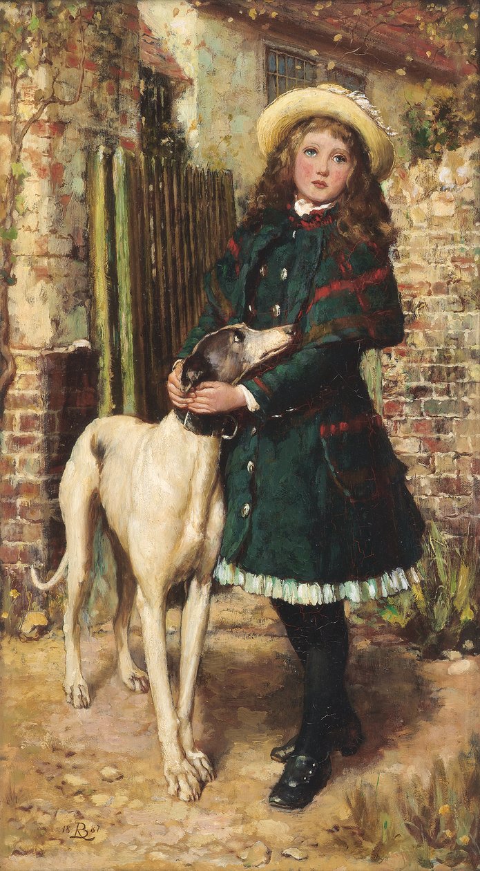Vid trädgårdsporten, 1887 av Briton Riviere
