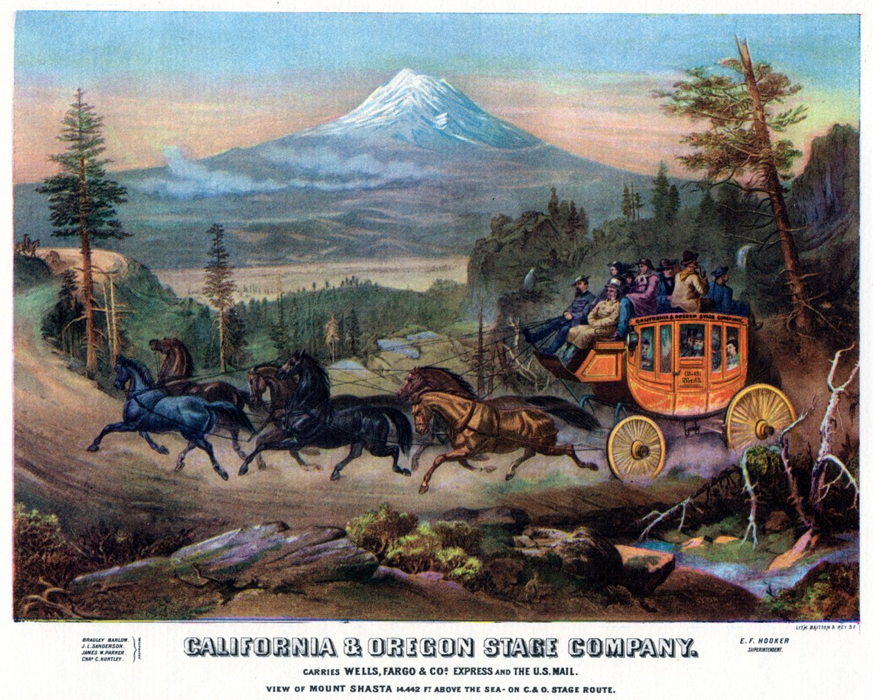 En diligensresa, USA, 1800-talet 1937. av Britton and Rey