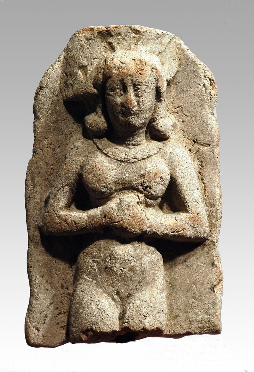 Statyett av Asherah, kanaané, 999-600 f.Kr. (lera) av Bronze Age