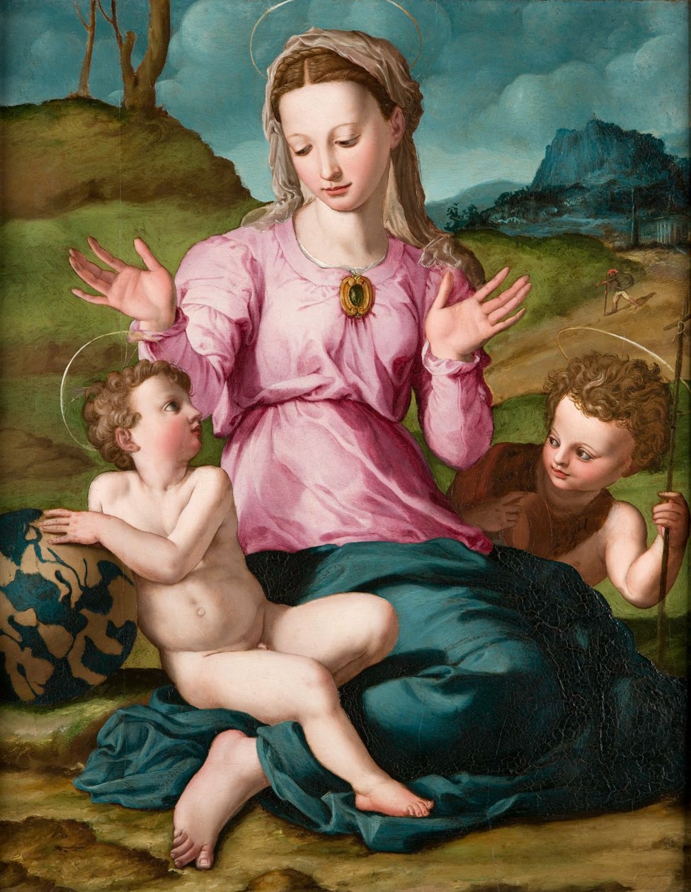 Madonna med barn och Johannes Döparen av Bronzino