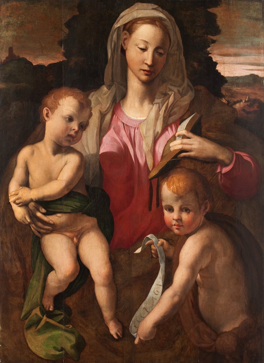 Madonna med barn och Johannes Döparen av Bronzino