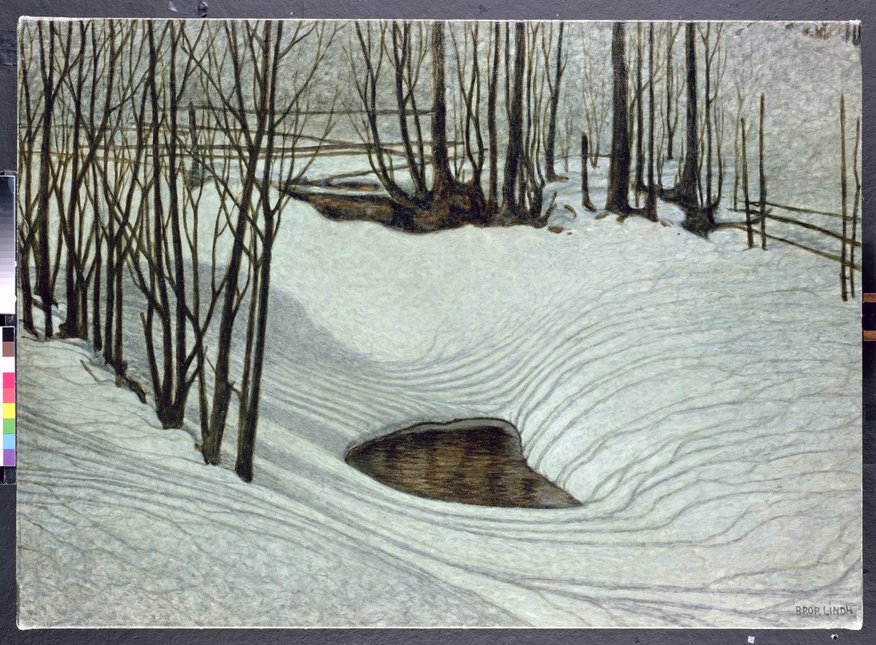 Skog på vintern, ca 1905 av Bror Lindh
