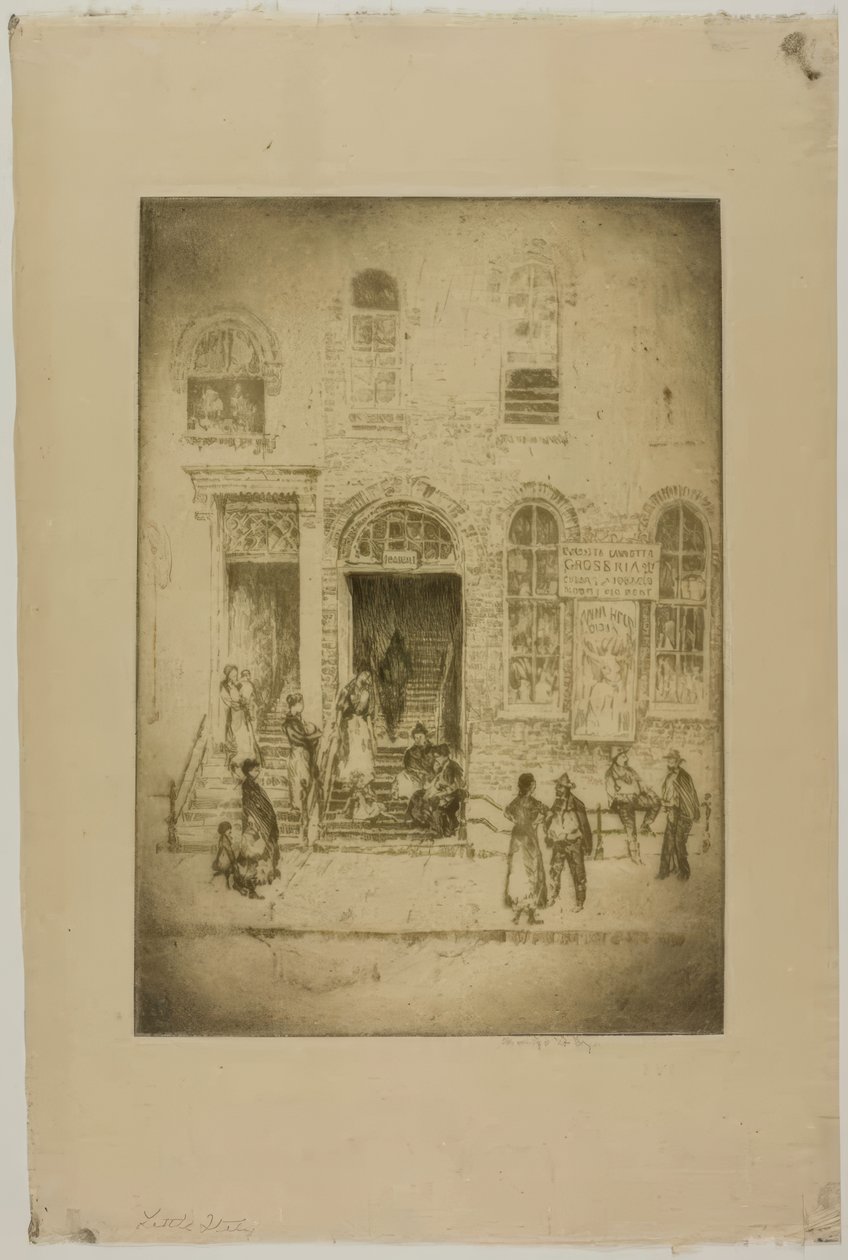 Chicago – Little Italy, Grand Ave av Bror Julius Olsson Nordfeldt