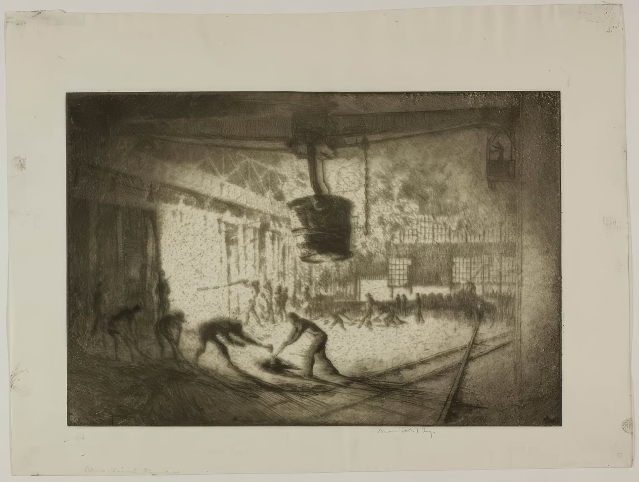 Chicago – Öppen härdugn, Illinois Steel Co. av Bror Julius Olsson Nordfeldt