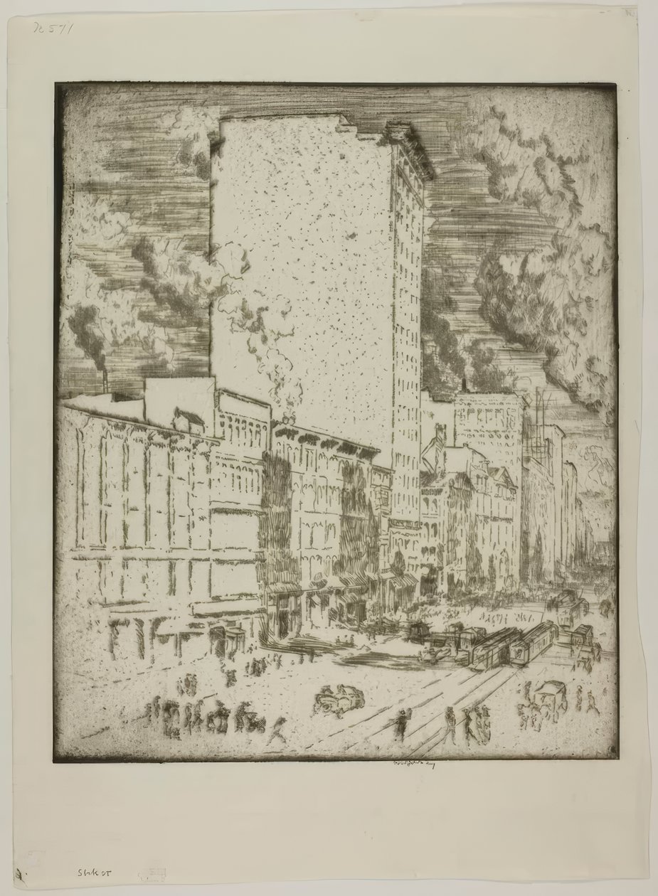 Chicago – State Street av Bror Julius Olsson Nordfeldt