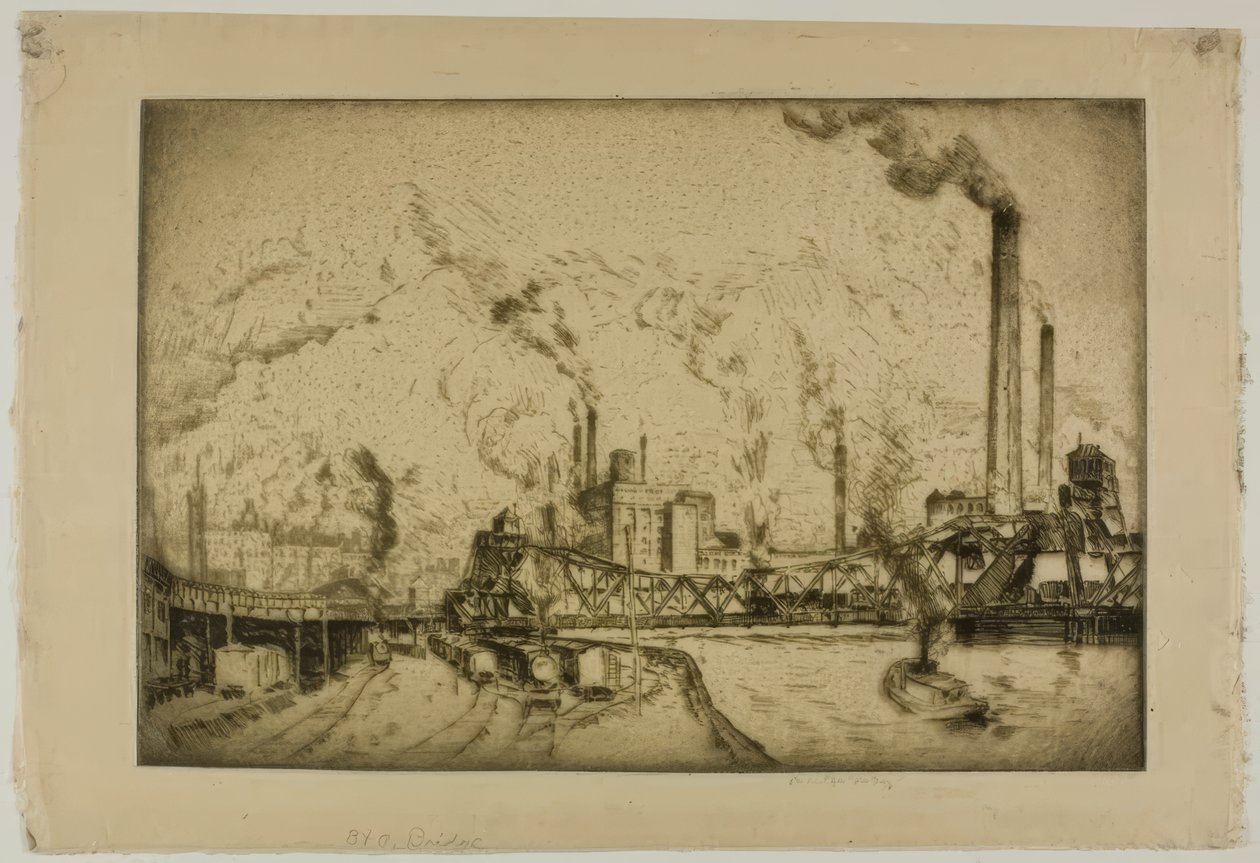 Chicago – B.  O. Bridge, 12th St. av Bror Julius Olsson Nordfeldt