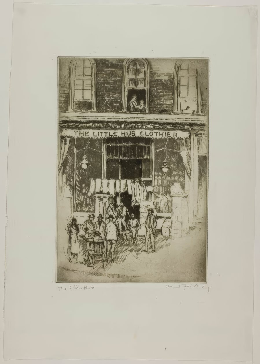 Chicago – The Little Hub, South Clark och Harrison Sts av Bror Julius Olsson Nordfeldt