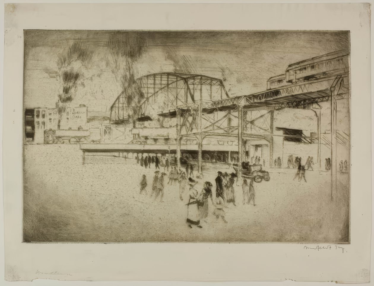 Chicago – Woodlawn, 63rd St.  Jackson Park av Bror Julius Olsson Nordfeldt