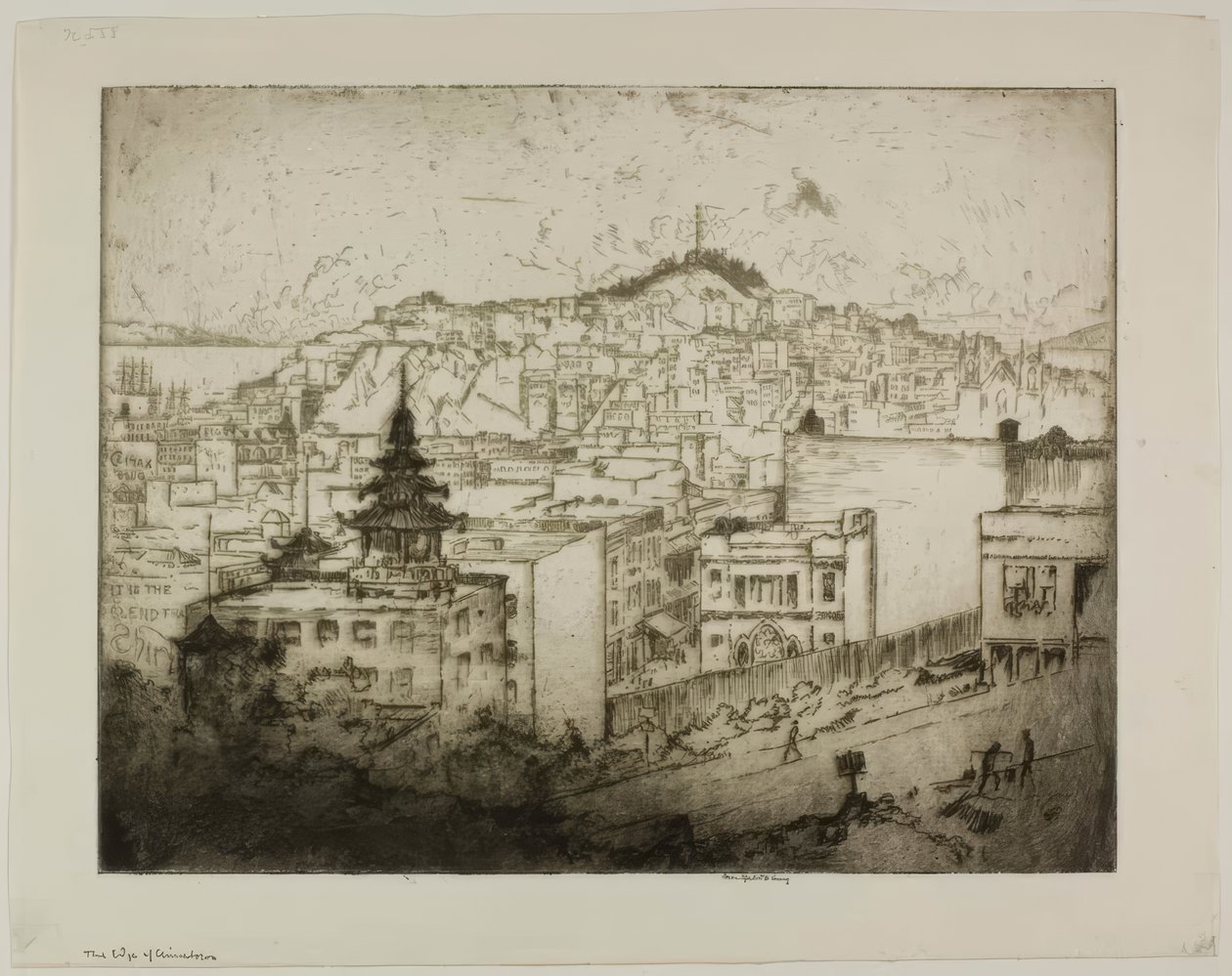 Kanten av Chinatown av Bror Julius Olsson Nordfeldt