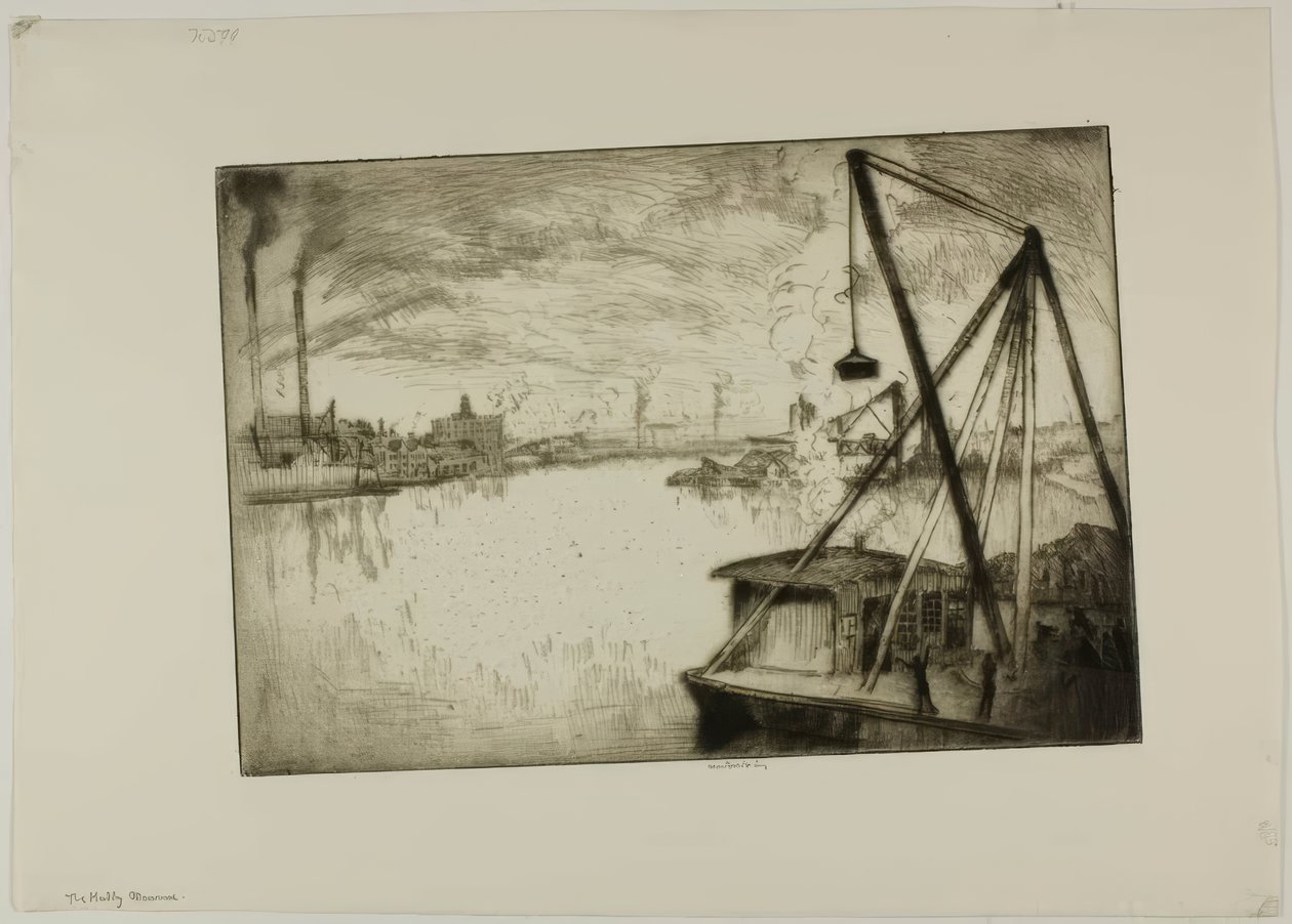 The Muddy Maumee, Toledo, Ohio av Bror Julius Olsson Nordfeldt