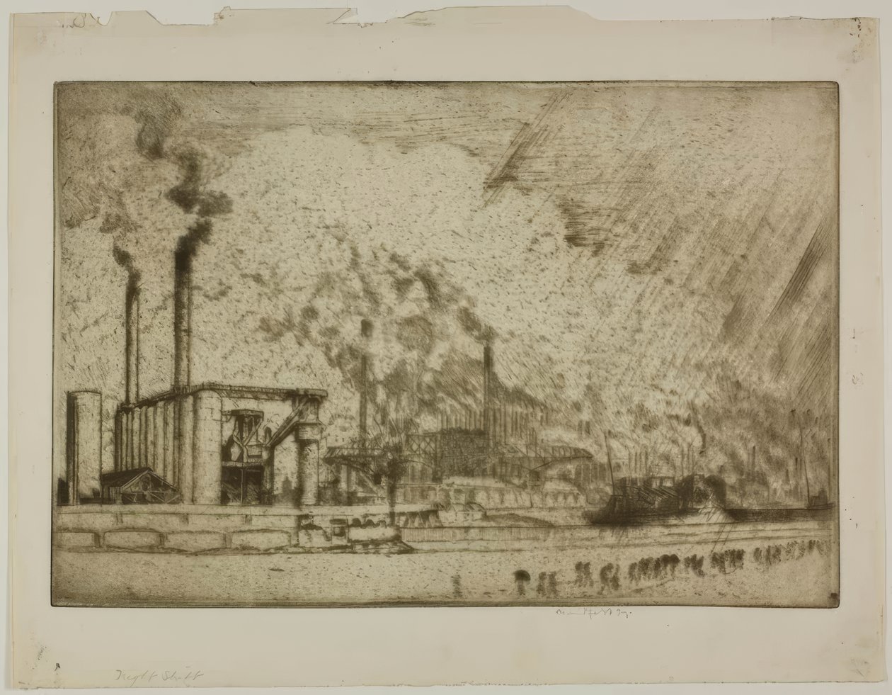 Nattjänsten, 92nd Street av Bror Julius Olsson Nordfeldt