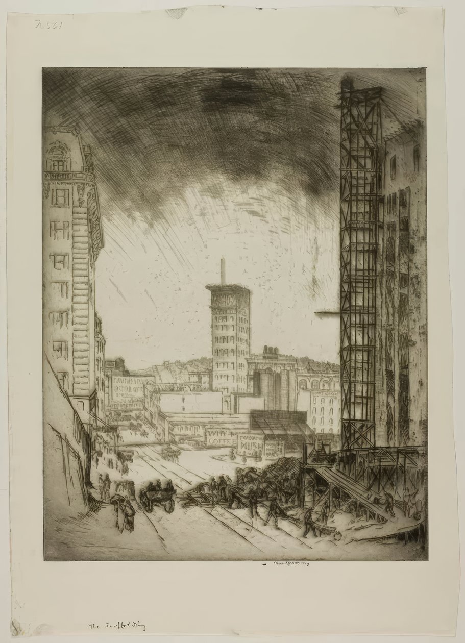 Byggnadsställningen av Bror Julius Olsson Nordfeldt