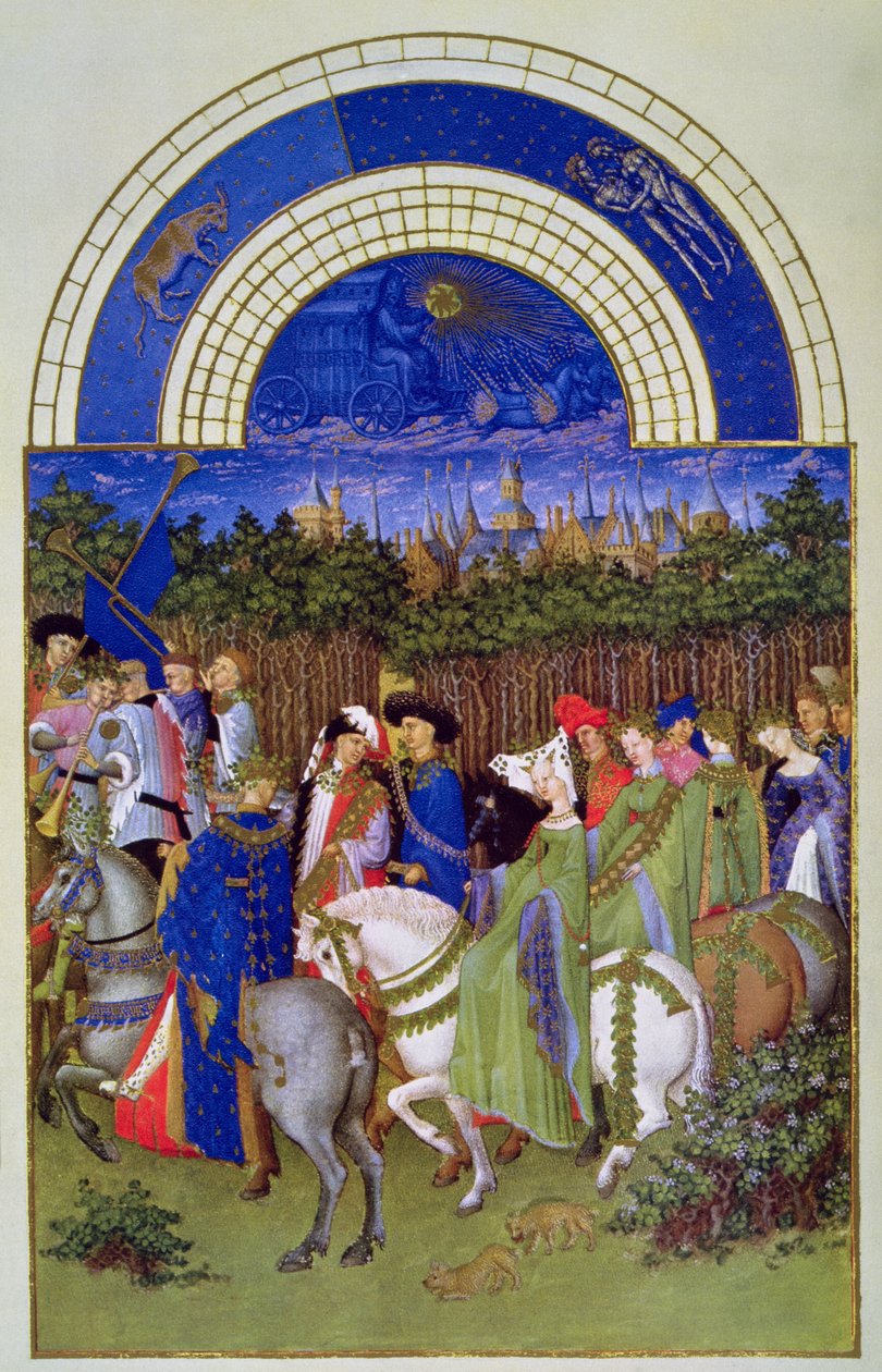 Faksimil från maj: Courtly Figures on Horseback, från 