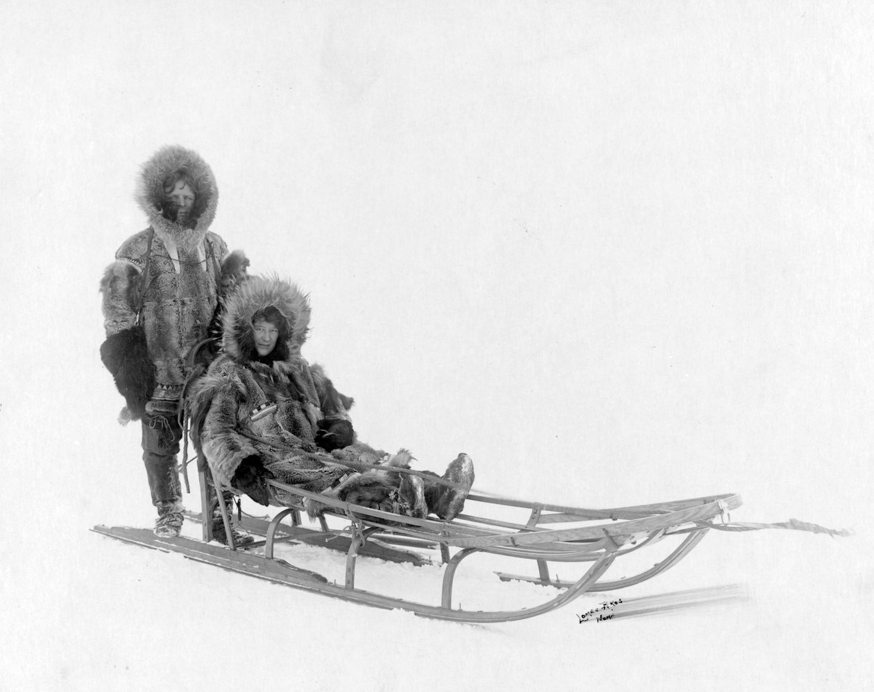 Par på hundsläde, Nome, Alaska av Brothers Lomen
