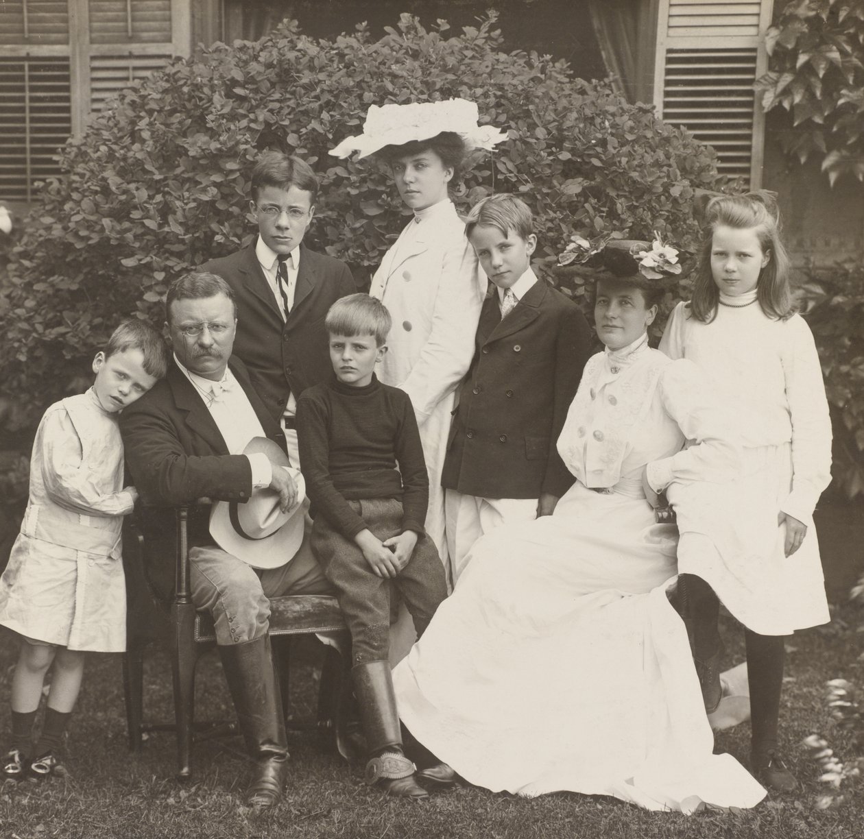 President Theodore Roosevelt, hans fru Edith och familj av Brothers Pach