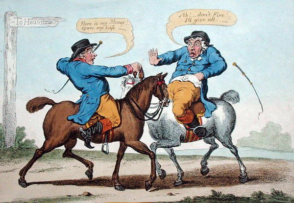 Every Rogue is a Coward, publicerad av Hannah Humphrey 1801 (handfärgad etsning) av Brownlow (after) North