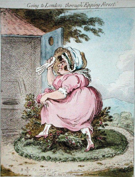 Going to London through Epping Forest, etsat av James Gillray (1757-1815) publicerad av Hannah Humphrey 1802 (handfärgad etsning) av Brownlow (after) North