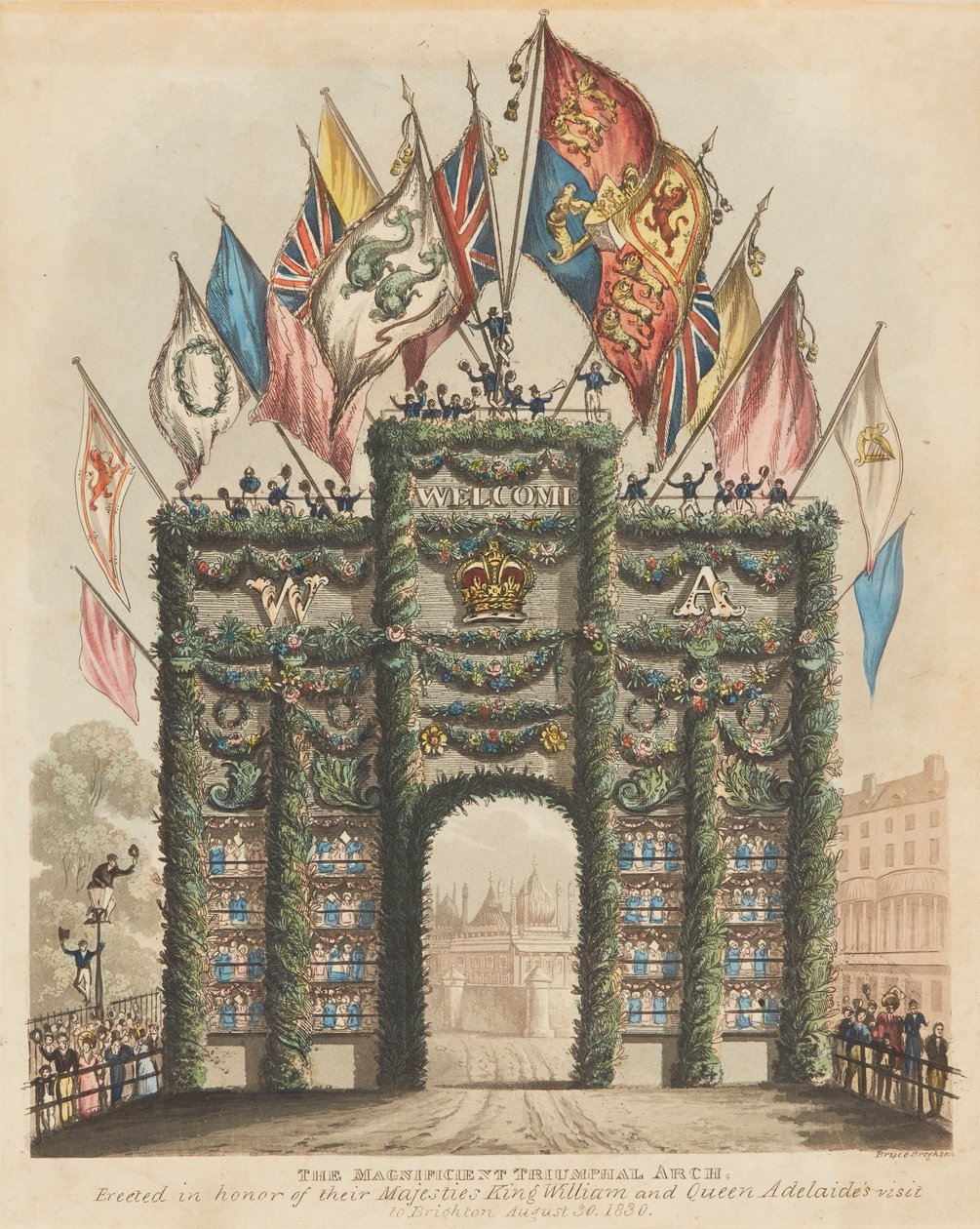 Triumfbåge för kung William IV och drottning Adelaide av Bruce Brighton