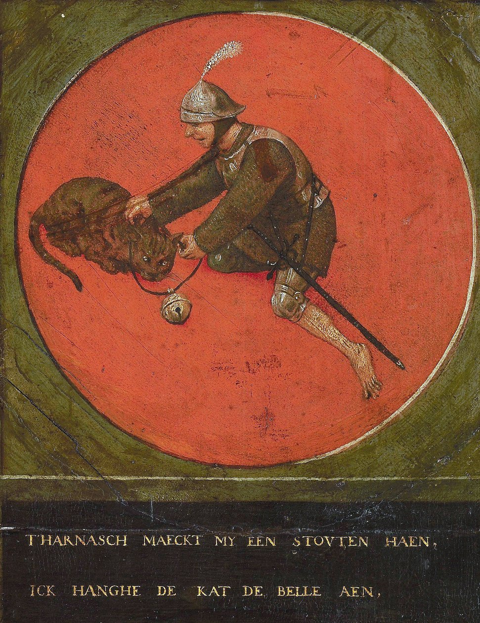 Ge mig en rustning och jag blir djärv nog att ringa katten, 1558. av Bruegel