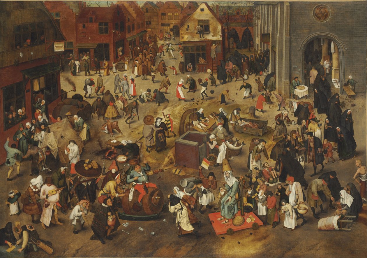 Kampen mellan karneval och fastan av Bruegel