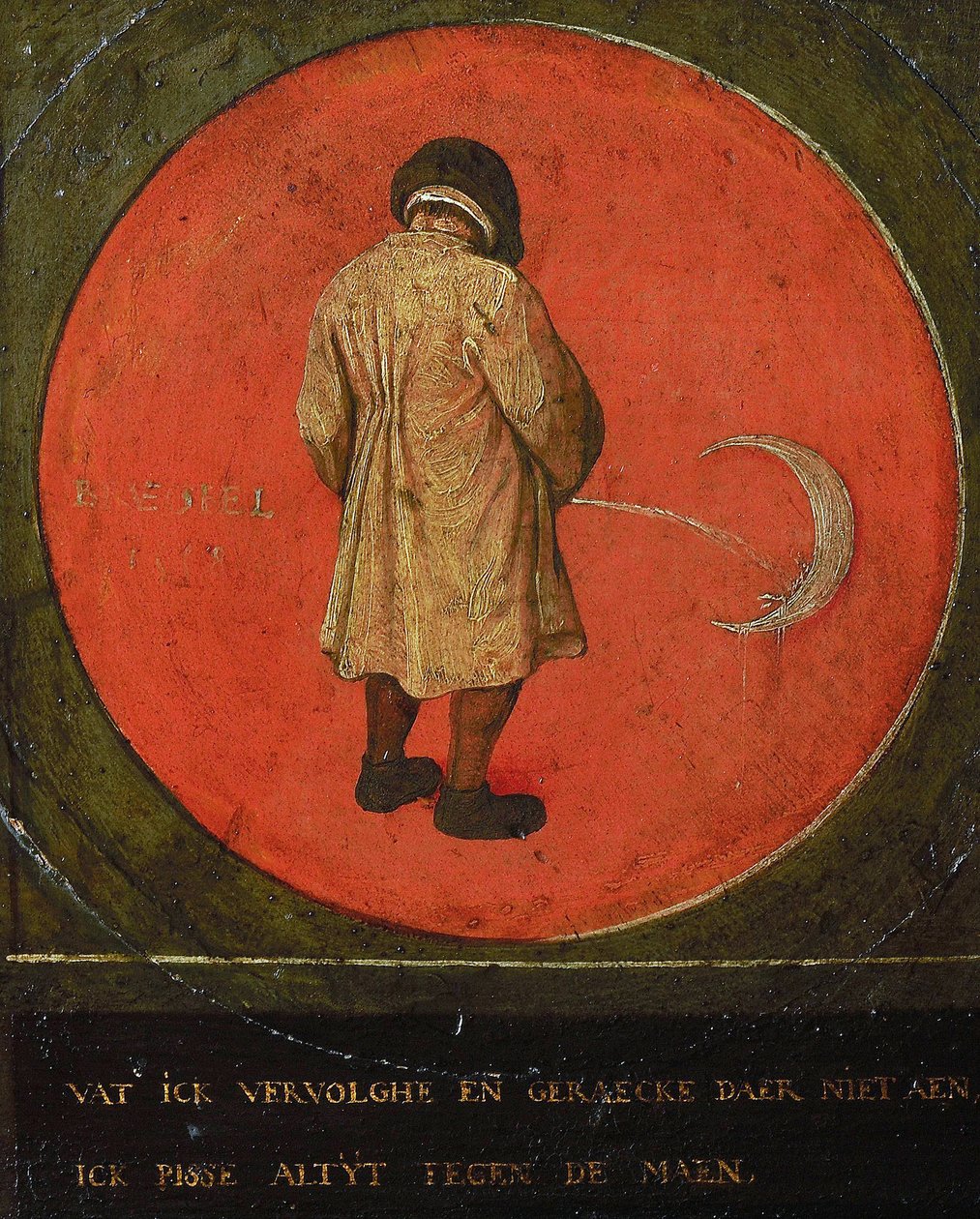 Vad jag än gör är förgäves. Jag pissar på månen., 1558. av Bruegel