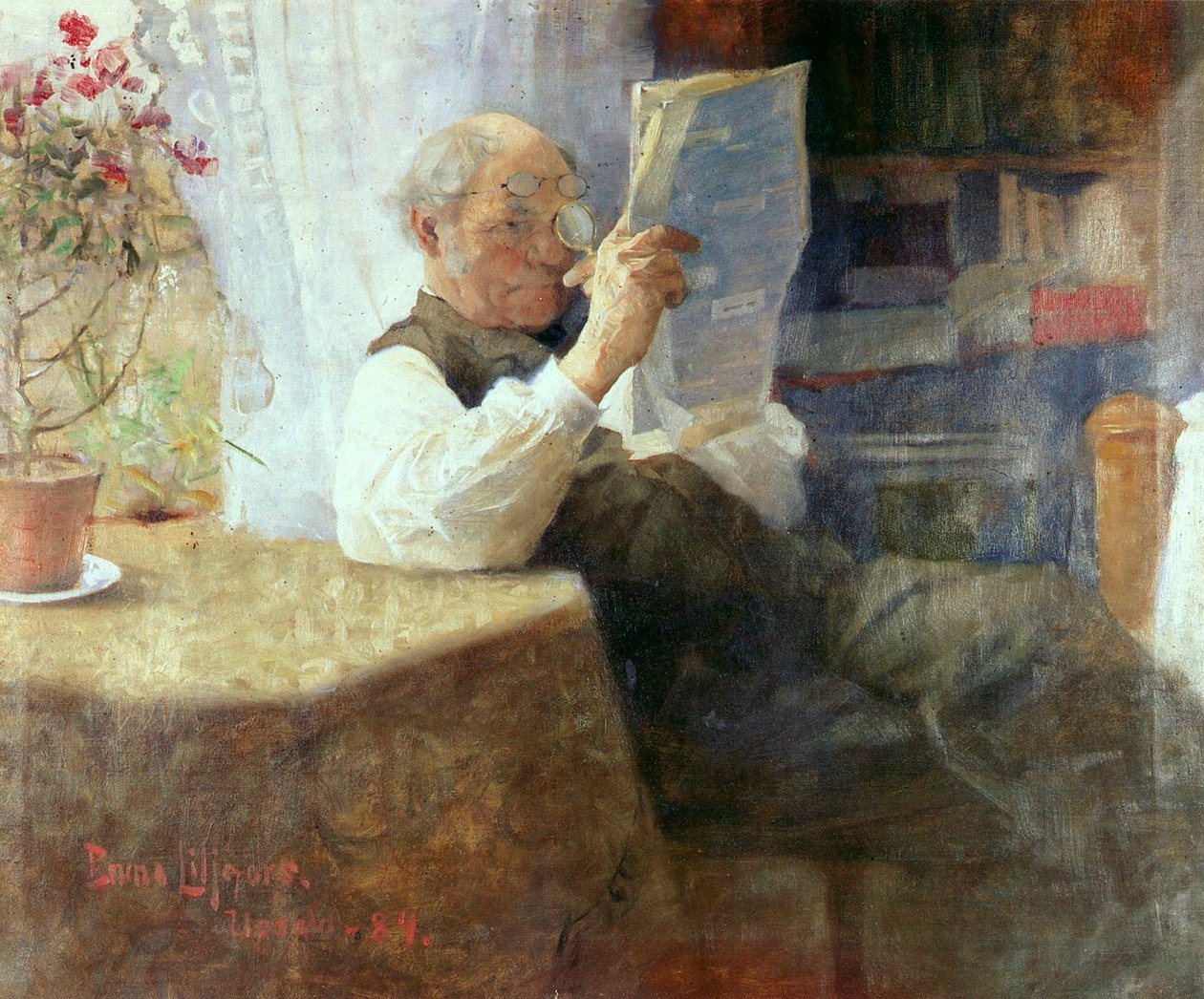 Portrait of the artists father av Bruno Andreas Liljefors