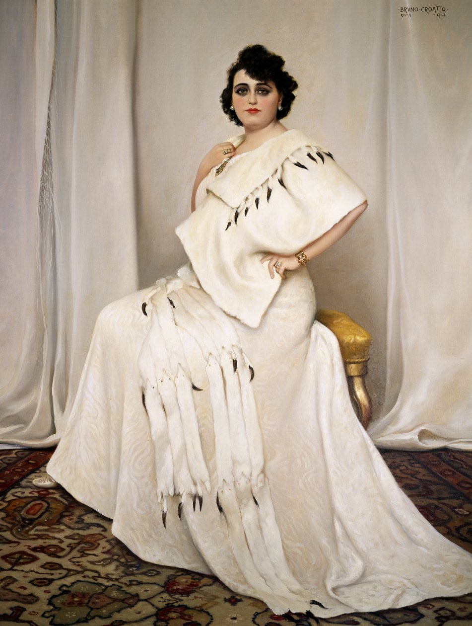 Porträtt av Anna Lolli (1888-1973), Pietro Mascagnis älskare, målning av Bruno Croatto (1875-1948) av Bruno Croatto