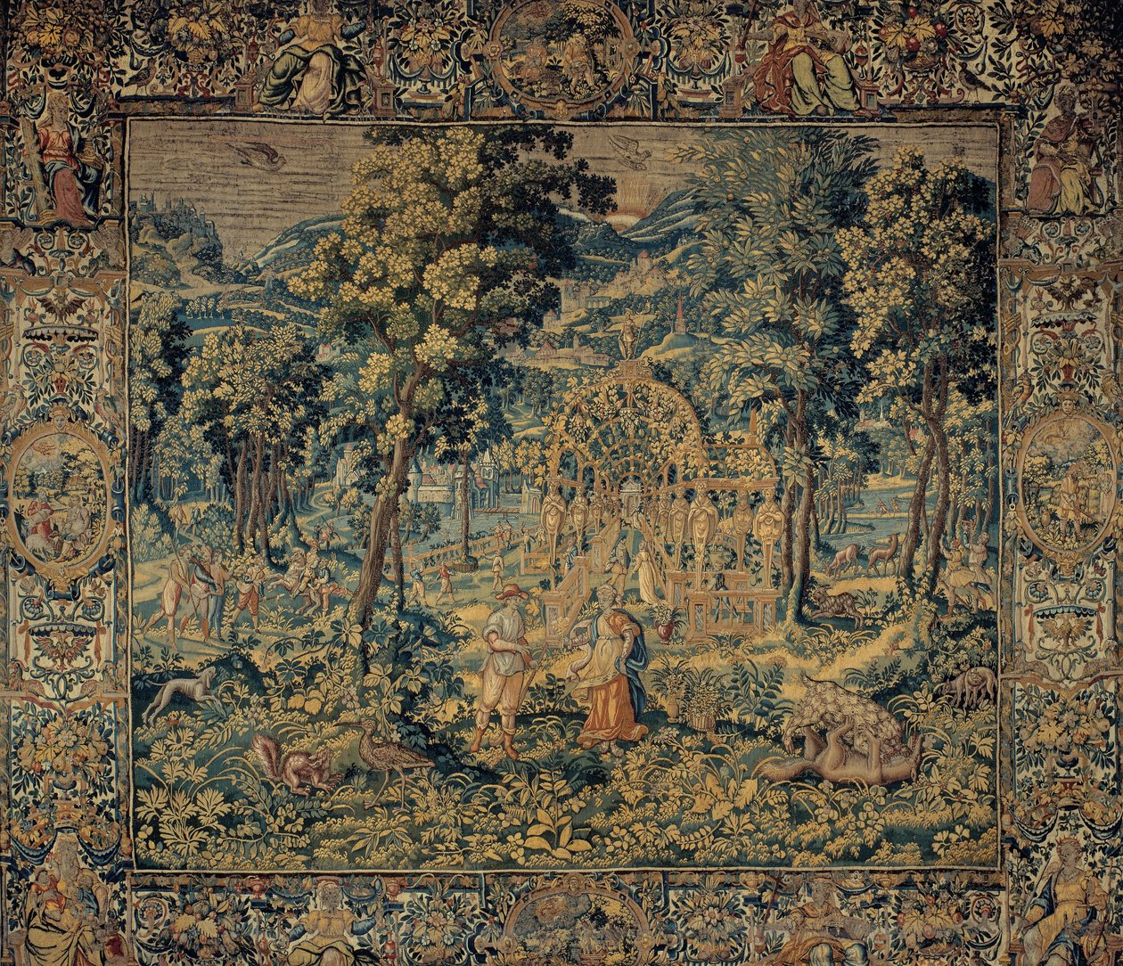 Vertumnus och Pomona av Brussels Manufactory
