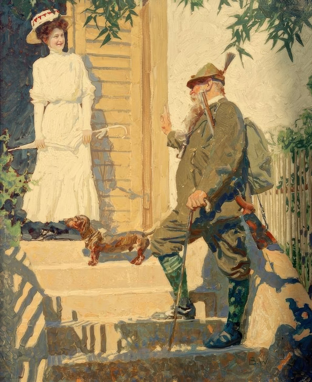 Prins Regent Luitpold av Bayern med en ung dam av Brynolf Wennerberg