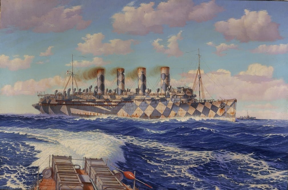 Mauretania in Dazzle Paint av Burnell Poole