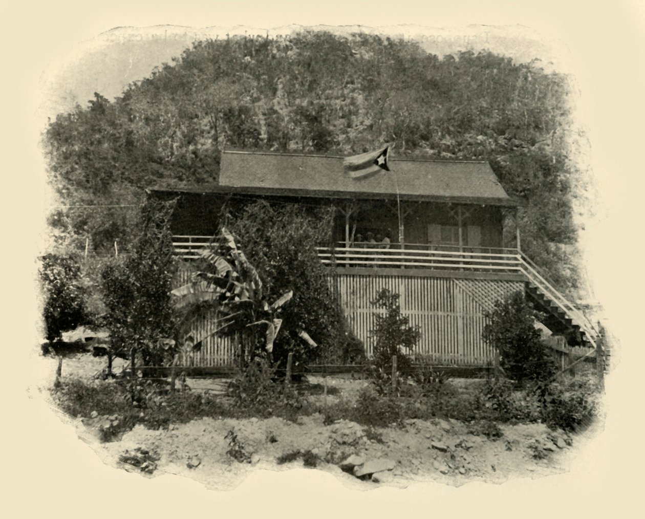 Kubanska högkvarteret i Daiquiri, spansk-amerikanska kriget, juni 1898, 1899. av Burr McIntosh