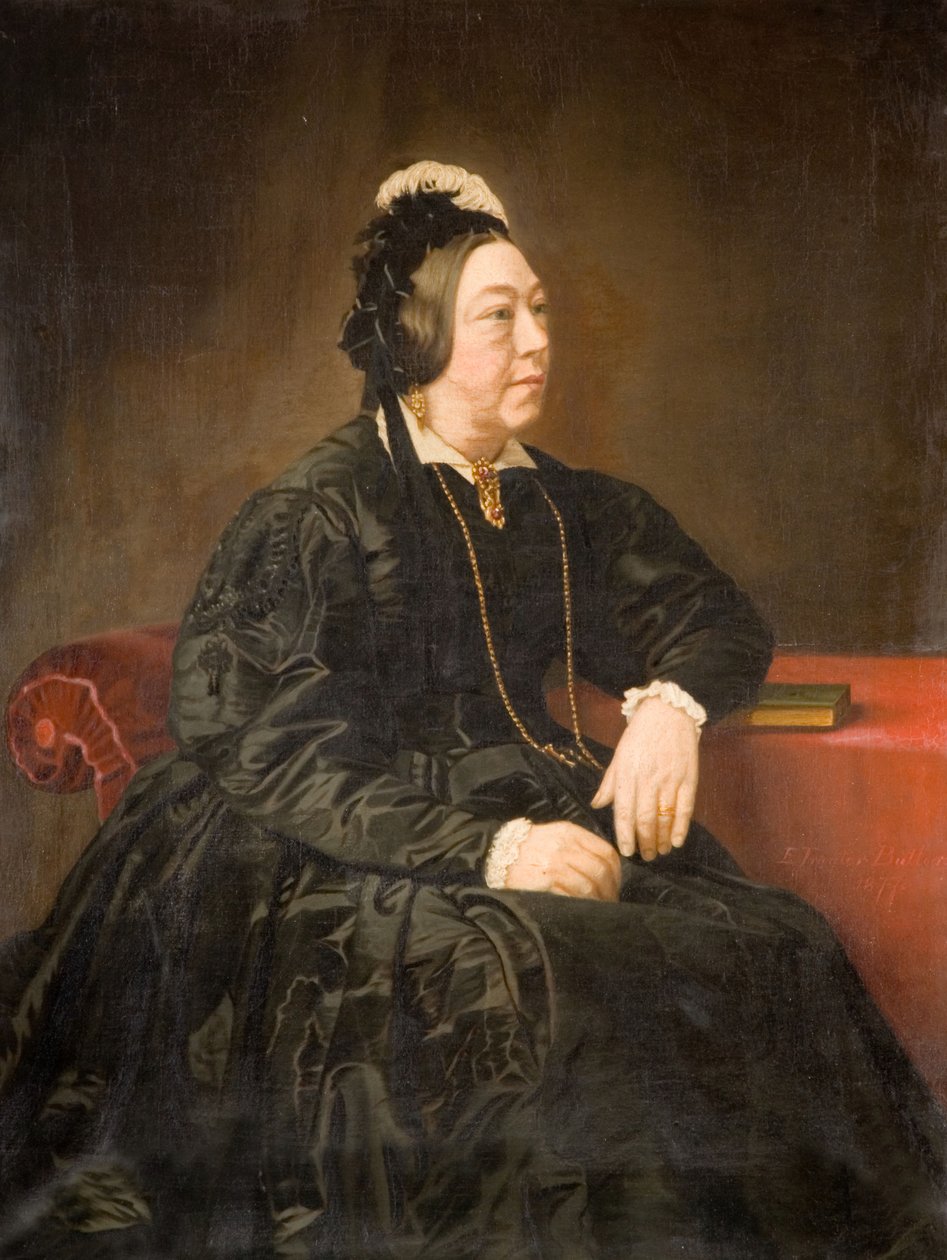 Porträtt av fru Amelia Elizabeth Tranter, 1877. av Butler E Tranter
