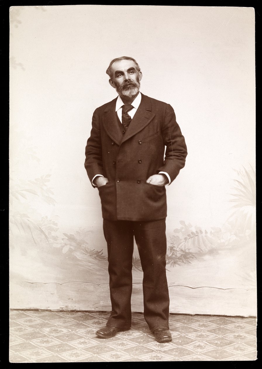 Labourledaren John Burns, 1893-4 (silvergelatintryck) av Byron Company