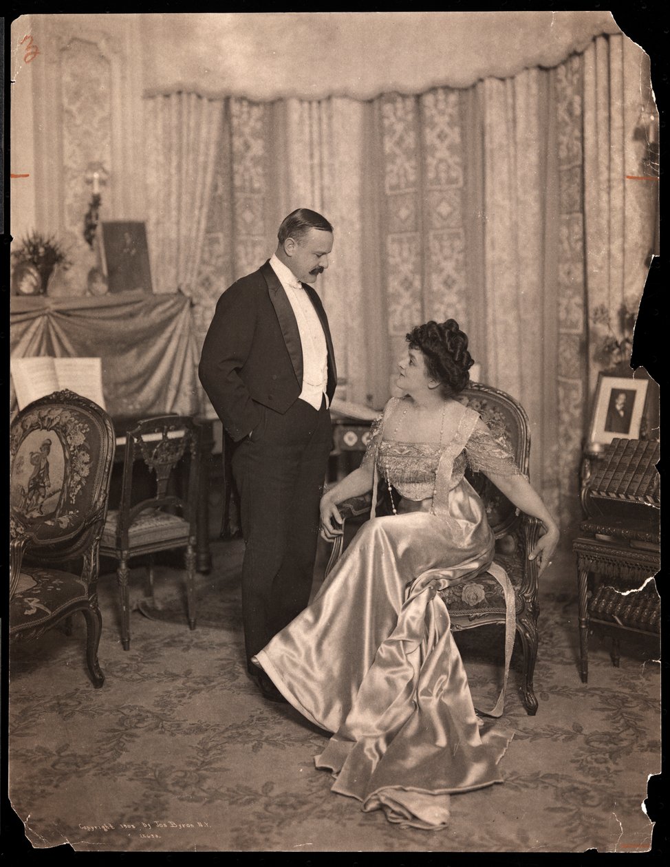 Herr och fru George Gould, 1908 (silvergelatintryck) av Byron Company