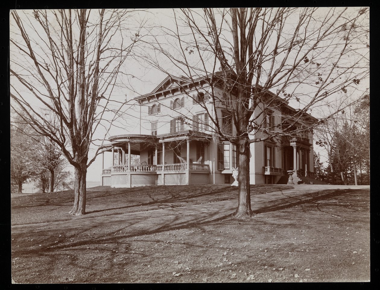John Jacob Astors residens i Rhinecliff, New York, 1893-94 (silvergelatintryck) av Byron Company