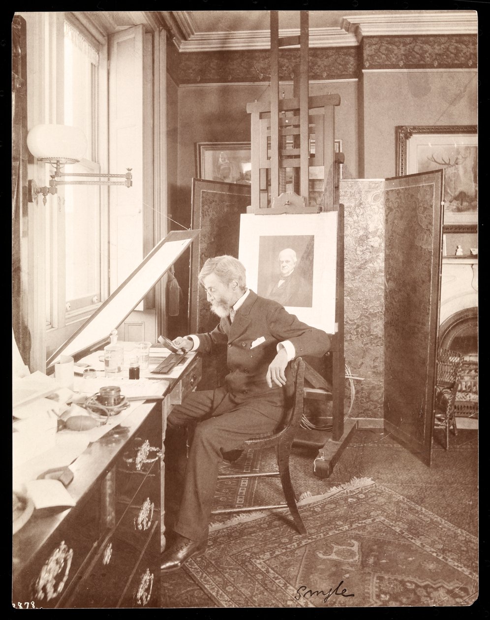 William Thomas Smedley, ca 1897 (silvergelatintryck) av Byron Company